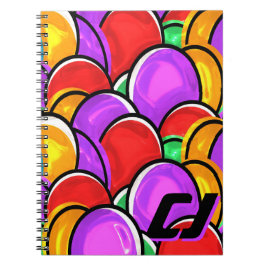 Cuaderno personalizado de monograma de arte pop on