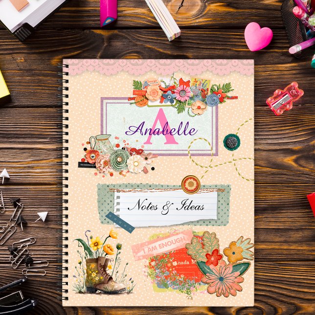 Cuaderno Personalizado de monograma de estilo artesanal de  (Subido por el creador)