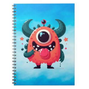 Cuaderno Personalizado de Monstruo Naranja Cute-67423