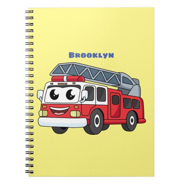 Cuaderno Personalizado de motor de fuego alegre (Frente)