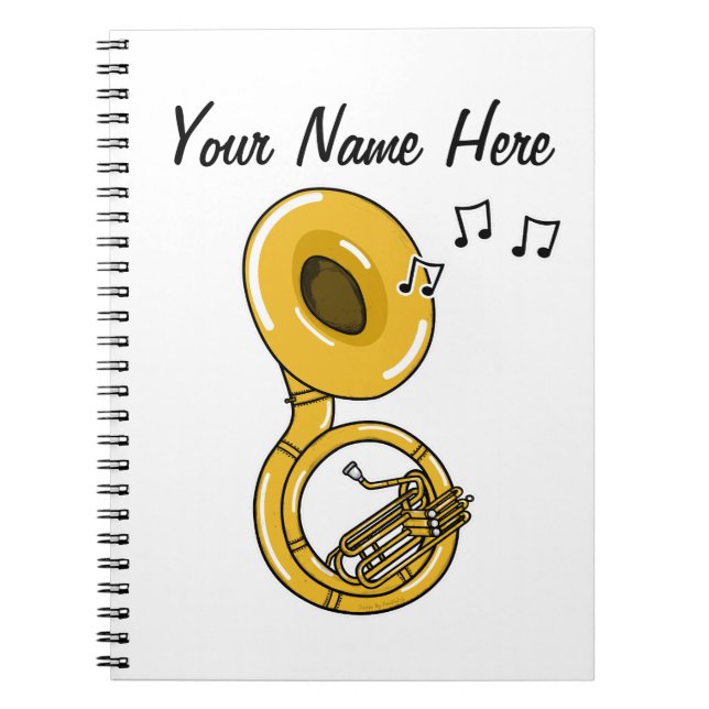 Cuaderno Personalizado de Música de Sousaphone Brass (Frente)