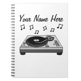 Cuaderno PERSONALIZADO de música electrónica de DJ Music Pr