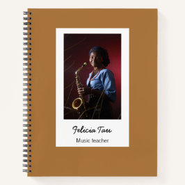 Cuaderno Personalizado de música fotográfica marrón