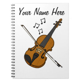Cuaderno Personalizado de música violinista violinista
