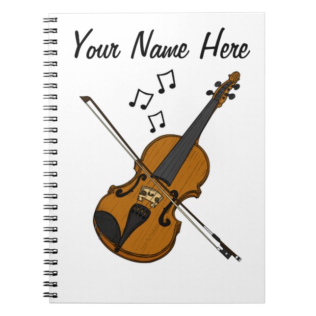 Cuaderno Personalizado de música violinista violinista (Frente)