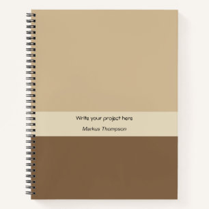 Cuaderno Personalizado de negocios Project earthy brown mon