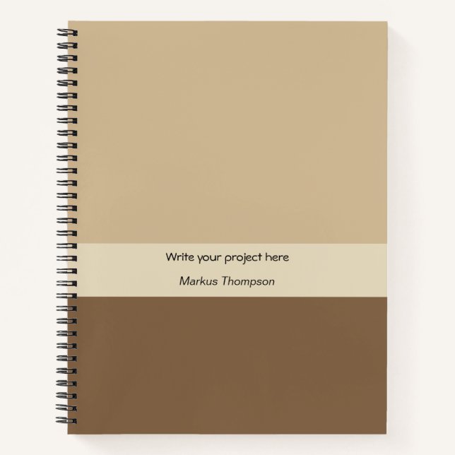 Cuaderno Personalizado de negocios Project earthy brown mon (Anverso)