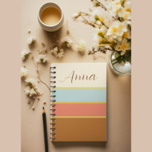 Cuaderno Personalizado de Nombre - Diario de Rayas