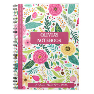 CUADERNO PERSONALIZADO DE NOTEBOOK FLORAL