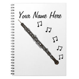 Cuaderno Personalizado de Oboe Oboist Woodwind Music