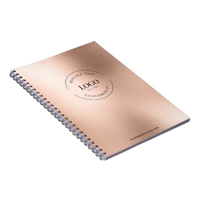 Cuaderno Personalizado de oro Rosa de Faux Sitio web del lo (Lado Derecho)
