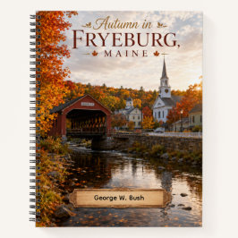 Cuaderno personalizado de otoño en Fryeburg Maine