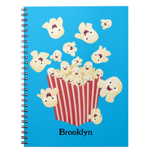 Cuaderno Personalizado de palomitas de palomitas graciosas (Frente)