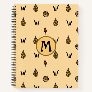 Cuaderno Personalizado de patrón de flechas de otoño