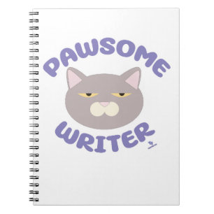 Cuaderno Personalizado de Pawsome Writer Fun Kitty