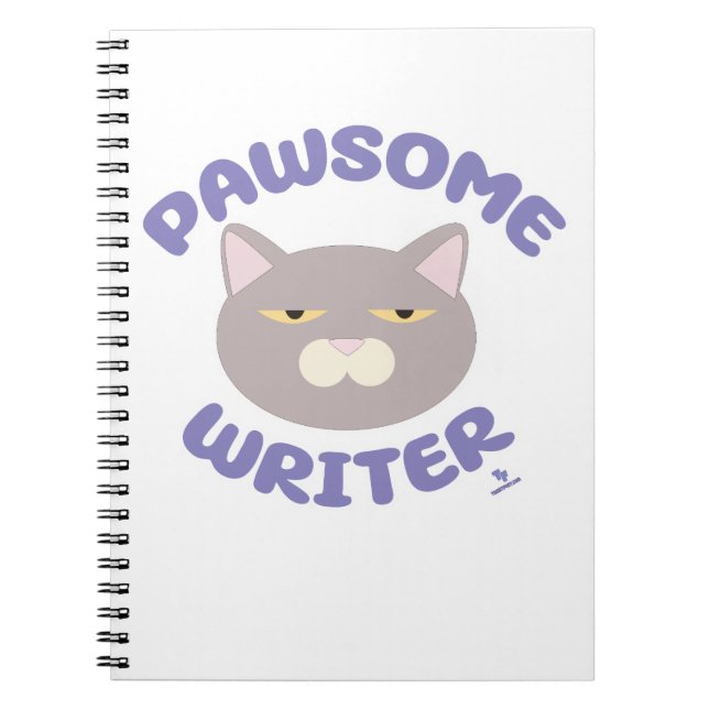 Cuaderno Personalizado de Pawsome Writer Fun Kitty (Frente)