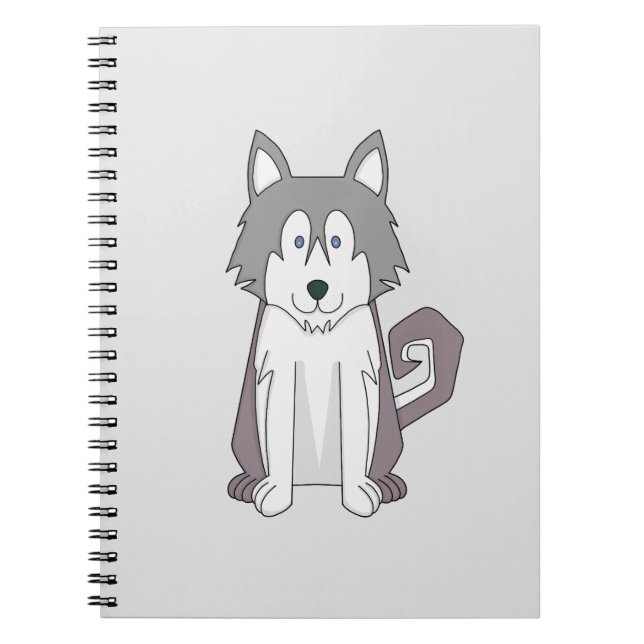 Cuaderno Personalizado de perro asombroso Husky Siberiano (Frente)