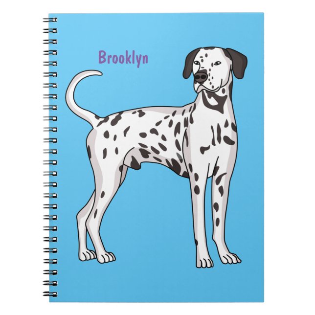 Cuaderno Personalizado de perro dalmatiano (Frente)