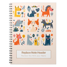 Cuaderno Personalizado de Perros Divertidos y Colo