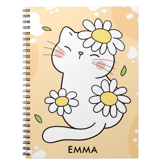 Cuaderno Personalizado de Personalizado de Cute Daisy (Frente)