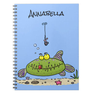 Cuaderno Personalizado de pescadores de peces gordos y hamb