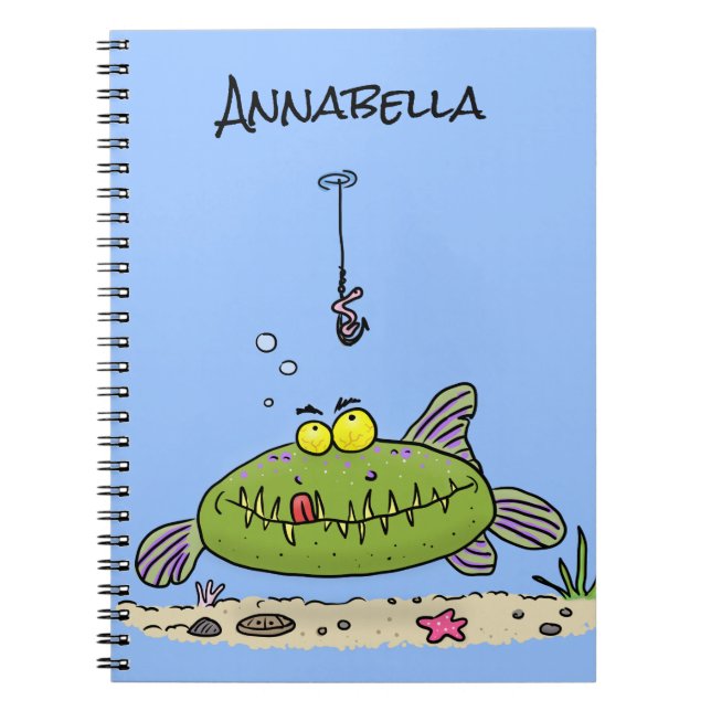 Cuaderno Personalizado de pescadores de peces gordos y hamb (Frente)
