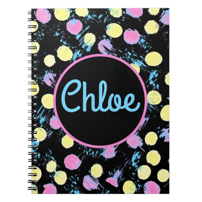 Cuaderno Personalizado de pintura de confetti (Frente)