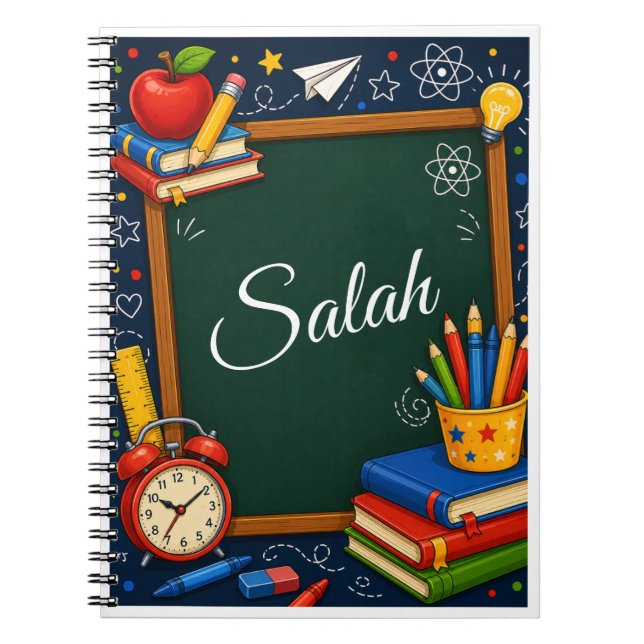 Cuaderno personalizado de pizarra para el regreso  (Frente)