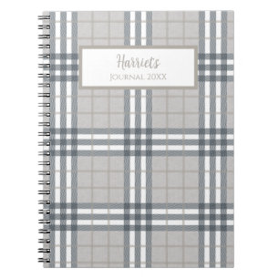 Cuaderno Personalizado de Plaid de las Tierras Alt
