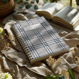 Cuaderno Personalizado de Plaid de las Tierras Alt
