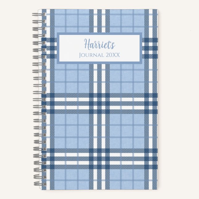 Cuaderno Personalizado de Plaid de las Tierras Alt (Anverso)