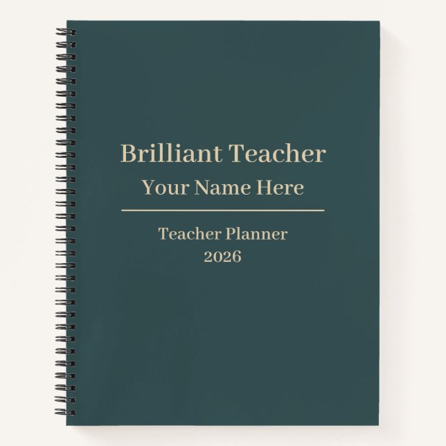 Cuaderno Personalizado de Planificación para Maest (Anverso)