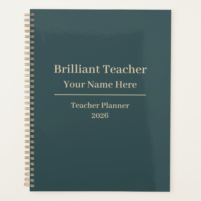 Cuaderno Personalizado de Planificación para Maest (Anverso)