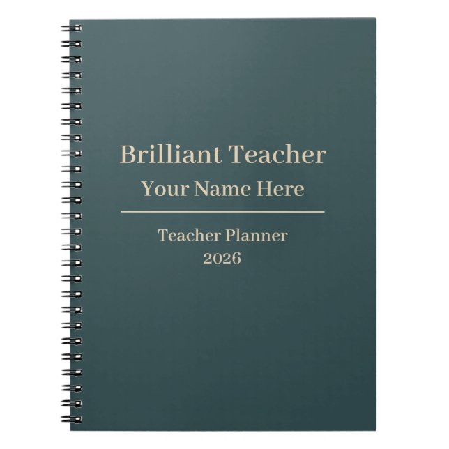 Cuaderno Personalizado de Planificación para Maest (Frente)