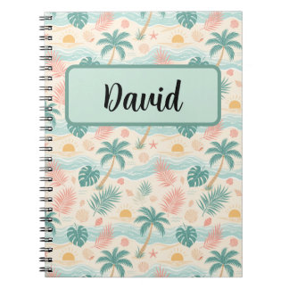 Cuaderno personalizado de playa tropical