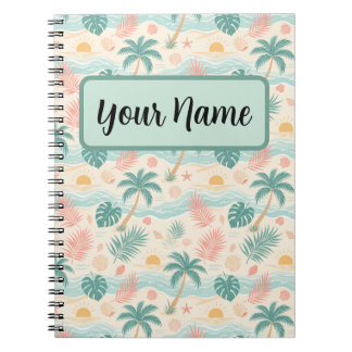 Cuaderno personalizado de playa tropical