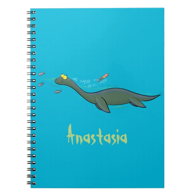 Cuaderno Personalizado de plesiosaurios monstruo del mar (Frente)