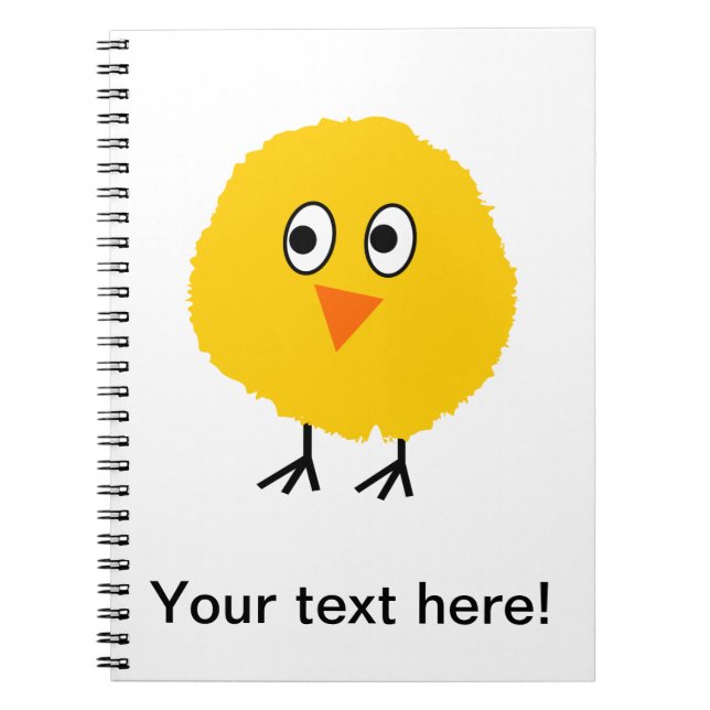 Cuaderno Personalizado de pollo lindo (Frente)