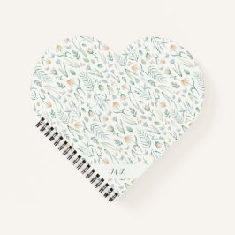 Cuaderno personalizado de pradera botánica Cottage