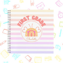 Cuaderno Personalizado de Primer Grado Arcoíris