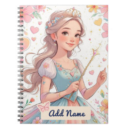 Cuaderno Personalizado de Princesa – Agregar Nombr