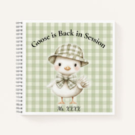 Cuaderno Personalizado de Profesora de Ganso Adora