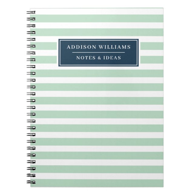 Cuaderno Personalizado de puntos blancos verdes de la Fábri (Frente)