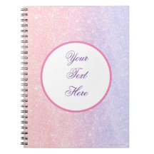 Cuaderno Personalizado de Purpurina con Nombre Ros