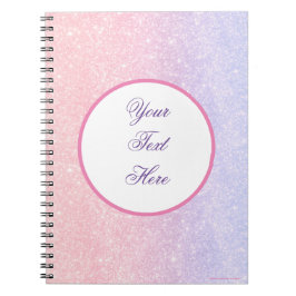 Cuaderno Personalizado de Purpurina con Nombre Ros