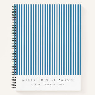 Cuaderno Personalizado de Raya Vertical Azul