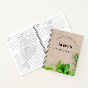 Cuaderno Personalizado de recetas de amor casero con cartón