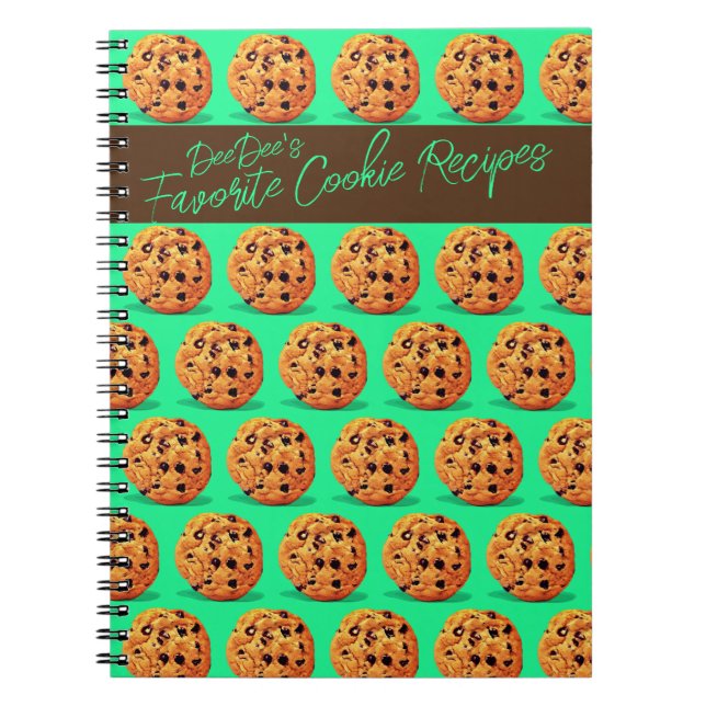 Cuaderno personalizado de recetas de cookie favori (Frente)