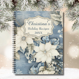 Cuaderno Personalizado de recetas de recetas de Navidad Flo