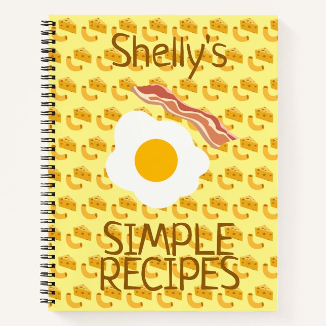 Cuaderno Personalizado de recetas simples (Anverso)